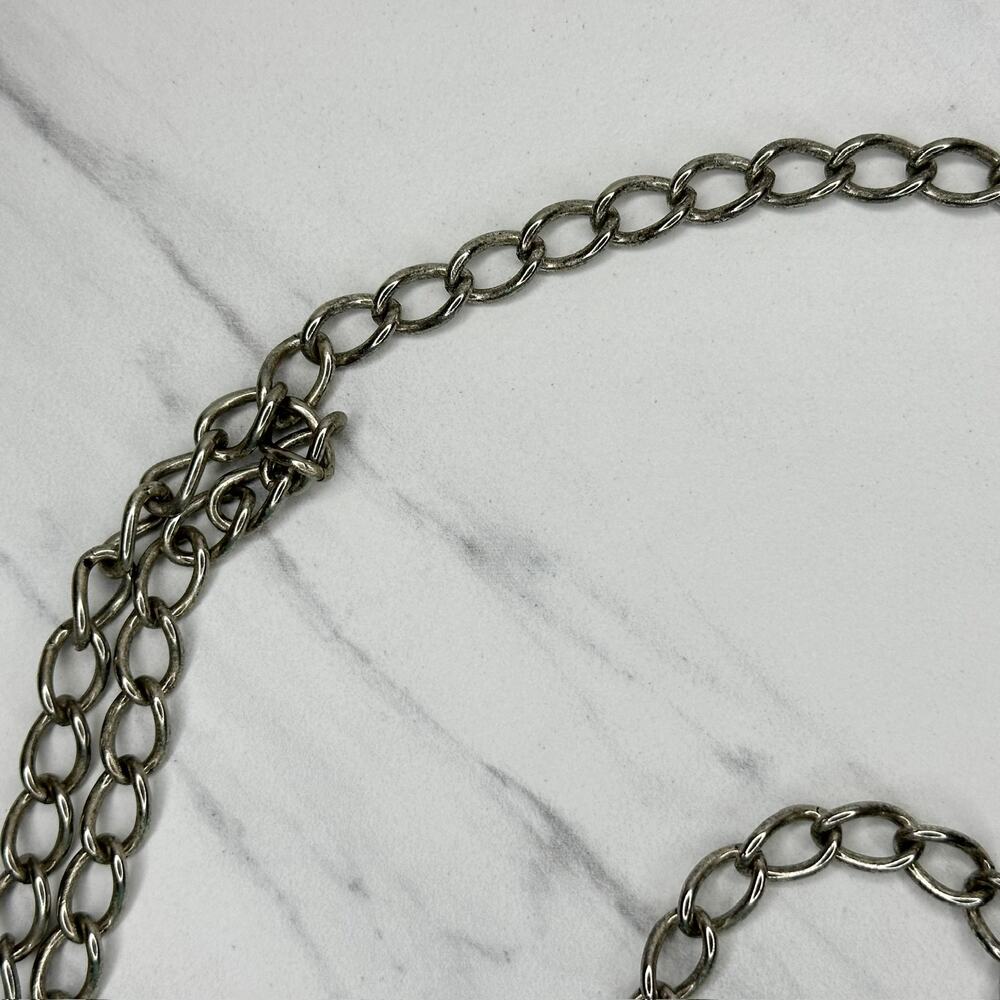 Abalone Shell Rhinestone Statement Chain Link Bel… - image 7